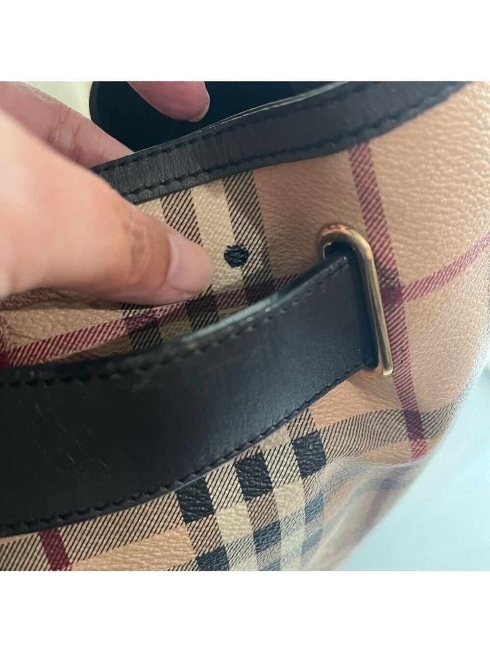 BURBERRY HAYMARKET CHECK HOBO - Picture 6 of 16